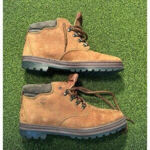 Vintage Timberland Womens Ankle Hiking Work Boots Brown Leather Size 10 M EUC!!